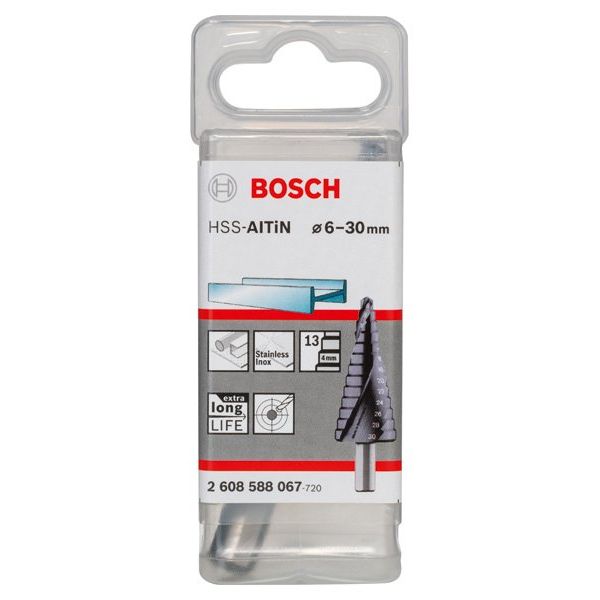 Bosch - Stufenbohrer HSS-AlTiN, 6 2608588067 - 30 mm 10 mm 93,5