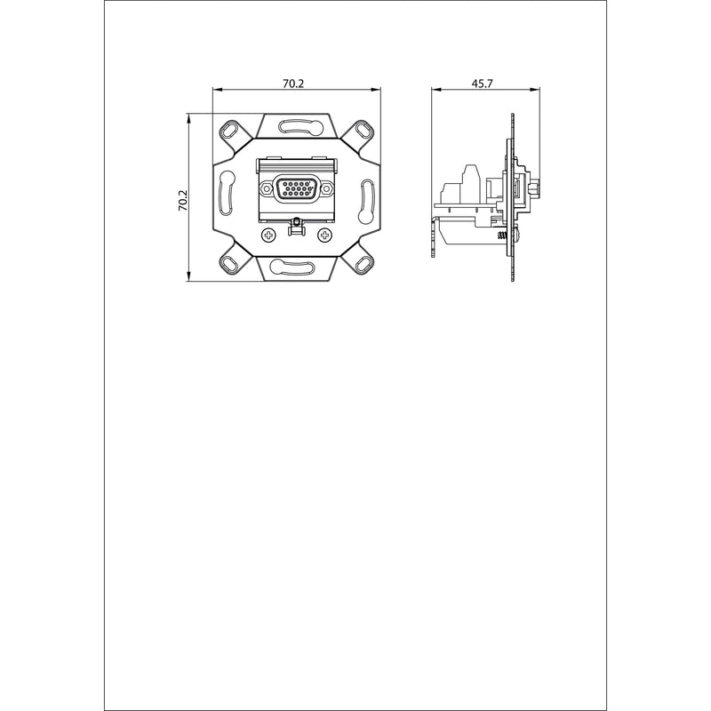 Busch-Jaeger - Einsatz/Abdeckung für Kommunikationstechnik VGA-Anschlussdose 0261/23 grau