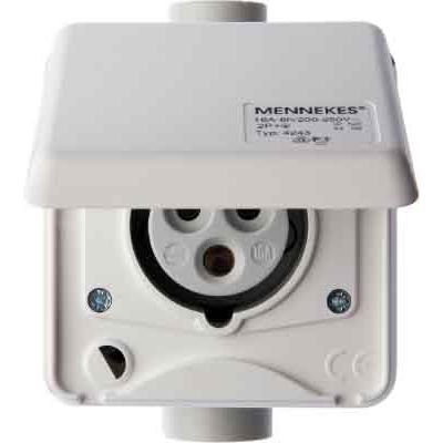 Berker - CEE-Steckdose (IEC 60309) CEE-Steckdose 3-polig Up 568401 16A m.Klappdeckel
