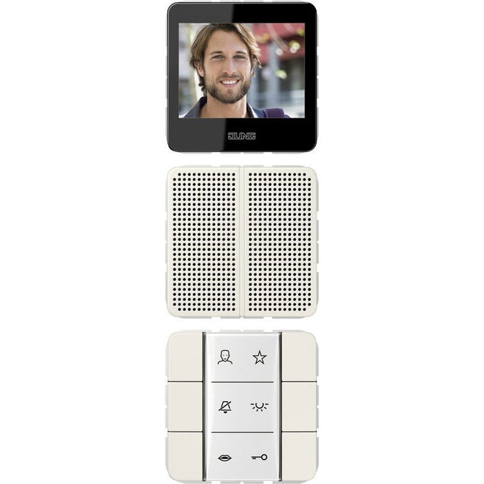 Jung - Innenstation für Türkommunikation Video-Innenstation SI VI CD 627 W BSF+Folie+Kabel  − 1 Stück
