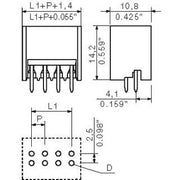 Weidmüller - Leiterplattensteckverbinder LP Verbinder B2L/S2L S2L-SMT3.5/8/180G SN − 120 Stück