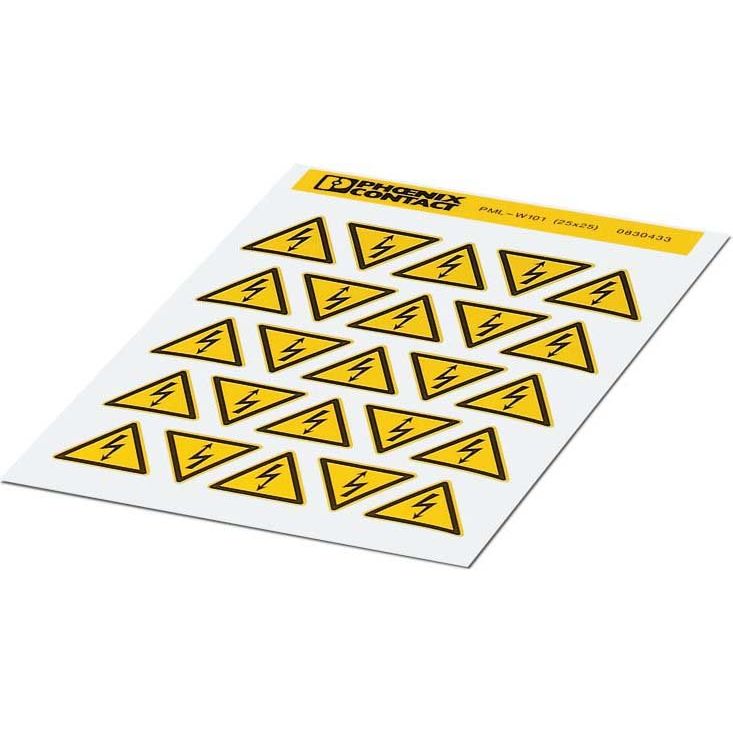 Phoenix Contact - Warn-/Hinweisschild Warnschild PML-W101 (25X25) − 5 Stück