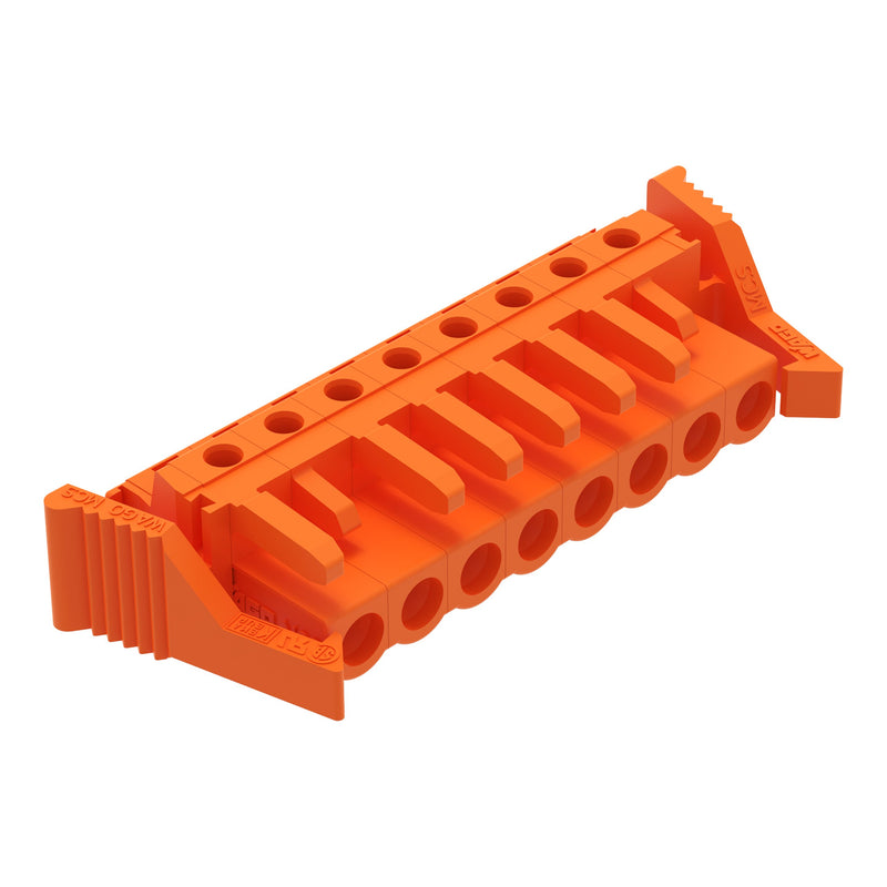WAGO - Leiterplattensteckverbinder THT-Federleiste abgewink. 232-268/039-000 Maß 5,08mm,orange − 50 Stück