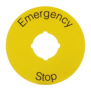 ABB Stotz S&J - Tastenplatte für Befehls- und Meldegeräte Not-Aus-Schild KTC15-1005