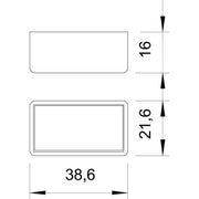 OBO Bettermann - Schutzkappe/Abdeckung für Stiel/Profilschiene Schutzkappe CM3518 SK zu Typ 1268 − 50 Stück