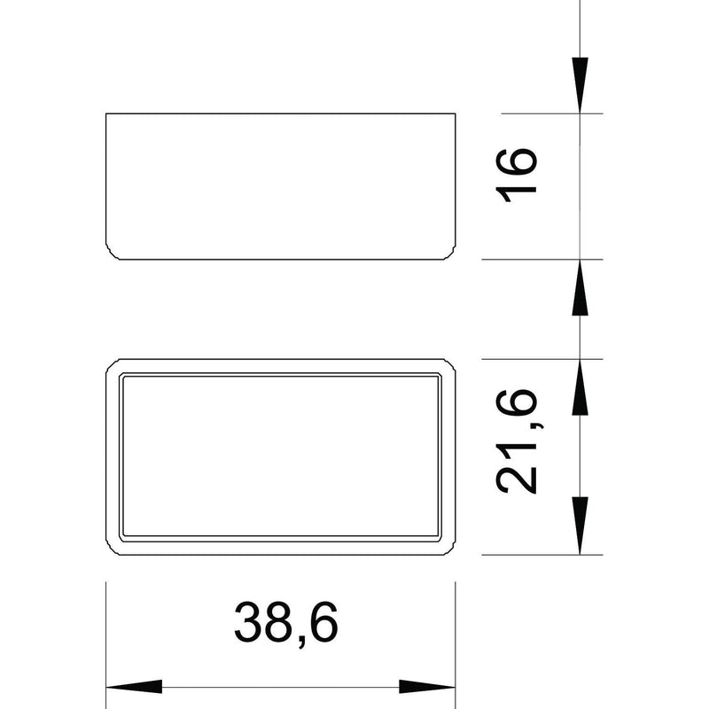 OBO Bettermann - Schutzkappe/Abdeckung für Stiel/Profilschiene Schutzkappe CM3518 SK zu Typ 1268 − 50 Stück