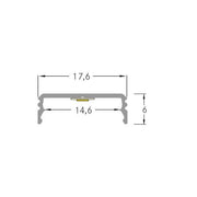 Brumberg Leuchten - Mechanisches Zubehör/Ersatzteile für Leuchten Anbauprofil flach 53380263 3000x17,6x6mm