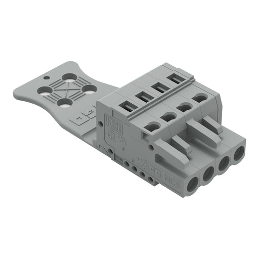 WAGO - Kabelsteckverbinder für Leiterplattensteckverbinder 1-Leiter-Federleiste 231-104/026-000/033- CAGECLAMP,2,5 mm²,gr − 100 Stück