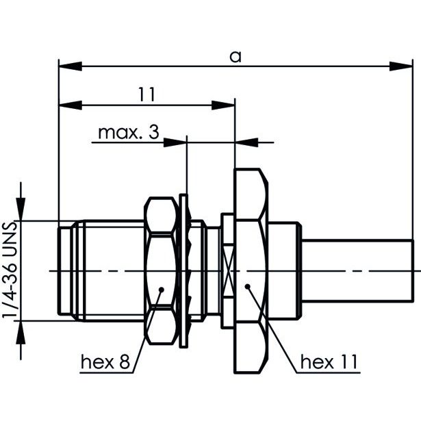 Telegärtner - Koax-Steckverbinder SMA-Kabeleinbaubuchse cr 100024669 AU, G5 (RG223/U) − 5 Stück
