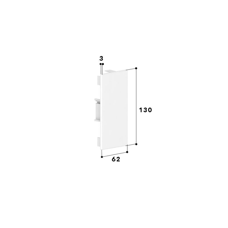 GGK - Endstück für Geräteeinbaukanal FB-Endplatte 60x130 alp 11202 − 8 Stück
