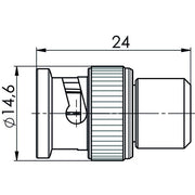 Telegärtner - Abschlusswiderstand BNC-Abschlußwiderstand (M) 100023617 50Ohm, 1W, 2.5GHz