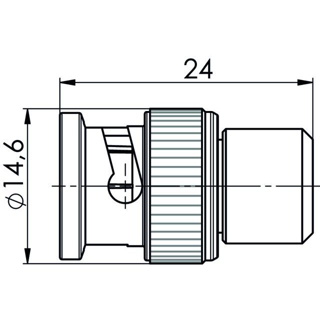 Telegärtner - Abschlusswiderstand BNC-Abschlußwiderstand (M) 100023617 50Ohm, 1W, 2.5GHz