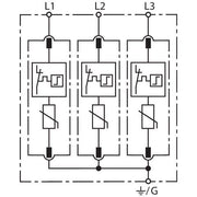 DEHN - Überspannungsableiter für Energietechnik/Stromversorgung Überspannungsableiter DG MU 3PY 208 3W+G Typ 2 DEHNguard M