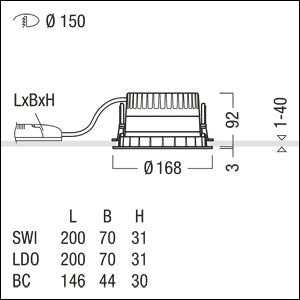 Zumtobel Group - Downlight/Strahler/Flutlicht LED-Downlight PANOS R #62926726 840