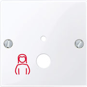 Merten - Zentralelement Klinikinstallation Zentralplatte aws/gl MEG4844-0325 Pneumatiktaster