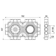 Maico - Luftverteilkasten Luftverteiler doppelt MA-FDV18-63 18 Anschlüsse DN 63