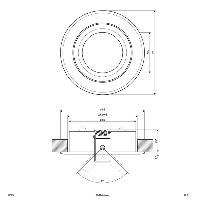 EVN Lichttechnik - Downlight/Strahler/Flutlicht NV EB-Leuchte Alu-massiv 605 014