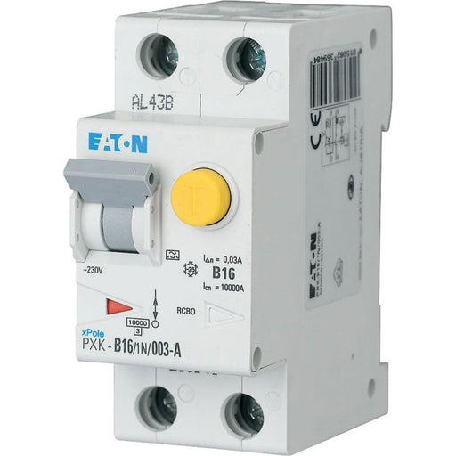 Eaton - Kombination FI-Schalter/Leitungsschutzschalter FI/LS-Kombischalter PXK-B16/1N/003-A B 16A 1p+N, 30mA