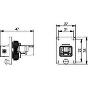 Telegärtner - Modularer Steckverbinder STX V4 Flanschset 100007419 RJ45 Kupplung Cat.6