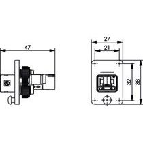 Telegärtner - Modularer Steckverbinder STX V4 Flanschset 100007419 RJ45 Kupplung Cat.6