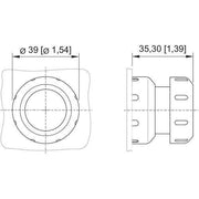 Stahl - Frontelement für Pilztaster Pilzdrucktaster 8602C3-003-B schw