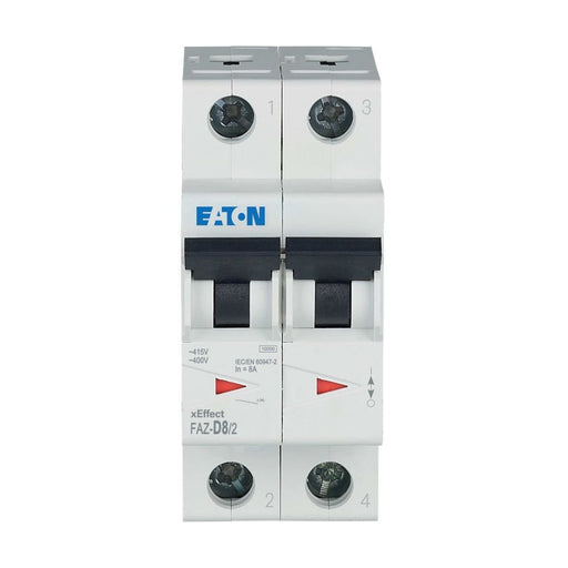 Eaton - Leitungsschutzschalter Leitungsschutzschalter 2p. FAZ-D8/2 8A Charakt.: D − 1 Stück by Eaton
