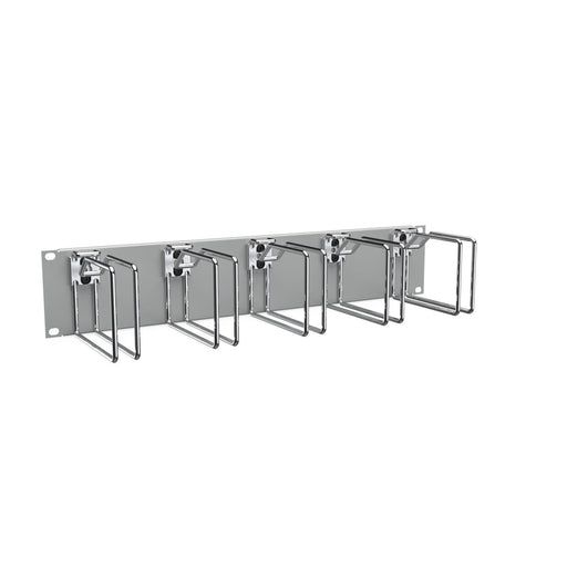 Enoc - Komponente für Verdrahtung, Kabeleinführung und -fixierung (Gehäuse/Schaltschr.) Querrangierpanel CPM 02-RAL 7035 2 HE, gr/chrom