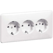 Peha - Schalter-/Steckdosenkombination Steckdose SCHUKO D 6513.02 3fach, reinweiß