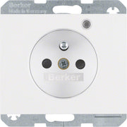 Berker - Steckdose Glas pws/gl 6765097009 Kontroll-LED