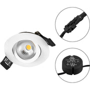 EVN Lichttechnik - Downlight/Strahler/Flutlicht LED-Einbauleuchte 230V S060102 830, dim., ws