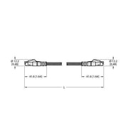 Turck - Rundsteckverbinder, feldkonfektionierbar (Industriesteckverbinder) Leitung RJ45SRJ45S-4422-1.5M Industrial Ethernet