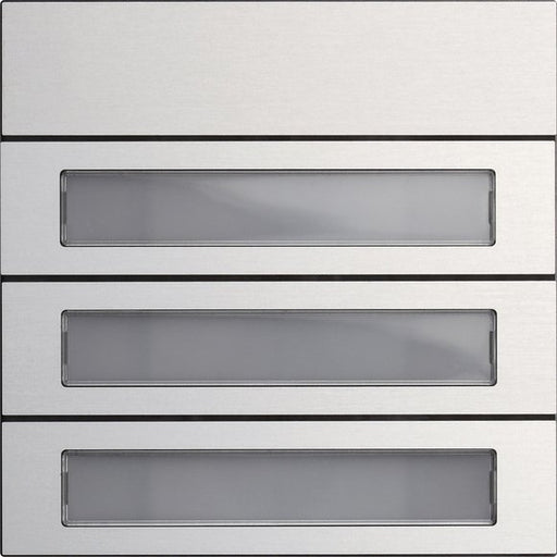 Gira - Funktionsmodul für Türkommunikation Ruftastenmodul 3fach 5533926 Aluminium