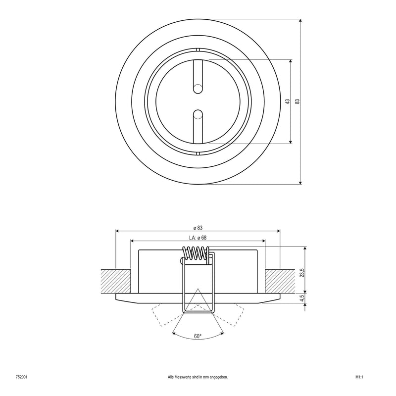 EVN Lichttechnik - Downlight/Strahler/Flutlicht NV EB-Leuchte 752 001 ws 50W 12V IP20