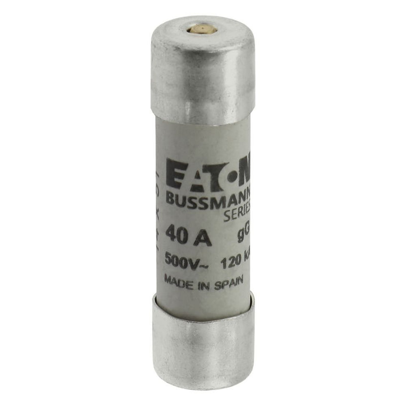 Eaton - Zylindrische Sicherung Sicherungseinsatz Nieders. CYL GG 14,#C14G40S 40A AC 500V 120kA − 10 Stück
