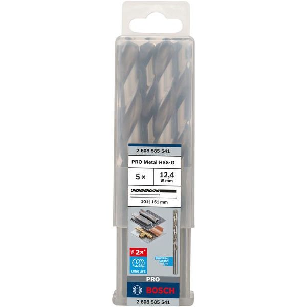 Bosch - Bohrer PRO Metal HSS-G 2608585541 Spiralbohrer 12,4 x