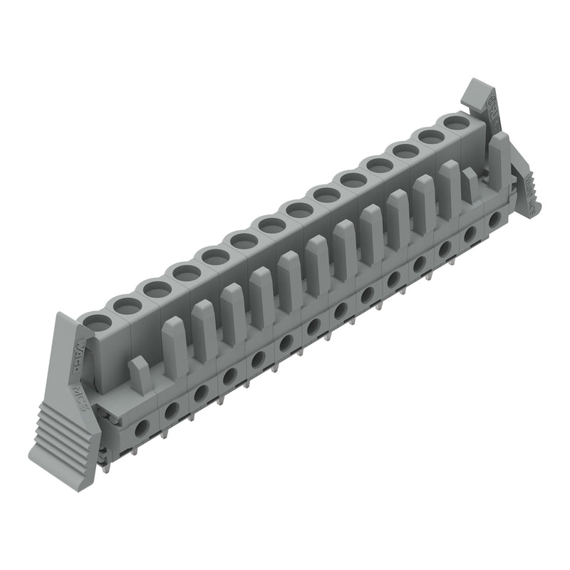 WAGO - Leiterplattensteckverbinder THT-Federleiste gerade 232-144/039-000 Rastermaß 5mm,grau − 25 Stück