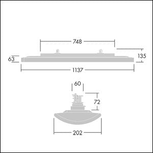 Thorn - Pendelleuchte LED-Hängeleuchte IQ SUSP S #96637141 840, weiß