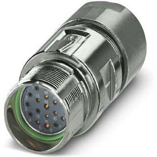 Phoenix Contact - Rundsteckverbinder, feldkonfektionierbar (Industriesteckverbinder) Kupplungssteckverbinder 1629102 M23 PRO, gerade