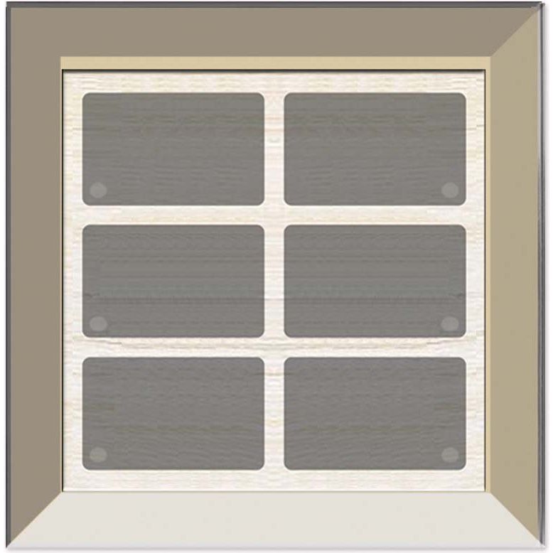 Issendorff - Bussystem-Tastsensor Glas-Tastenfeld LCN - GTS6C 6 Tasten, champagner
