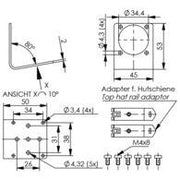 Telegärtner - Einsatz/Abdeckung für Kommunikationstechnik Montagewinkel TH35 100022656 Spurbreite 38mm/TH35
