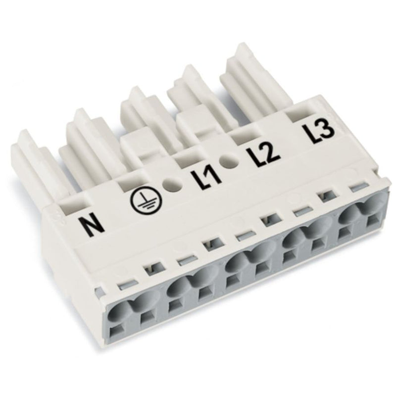 WAGO - Steckverbinder für steckbare Gebäudeinstallation Buchse 770-225 2x0,5-4mmq weiß − 50 Stück