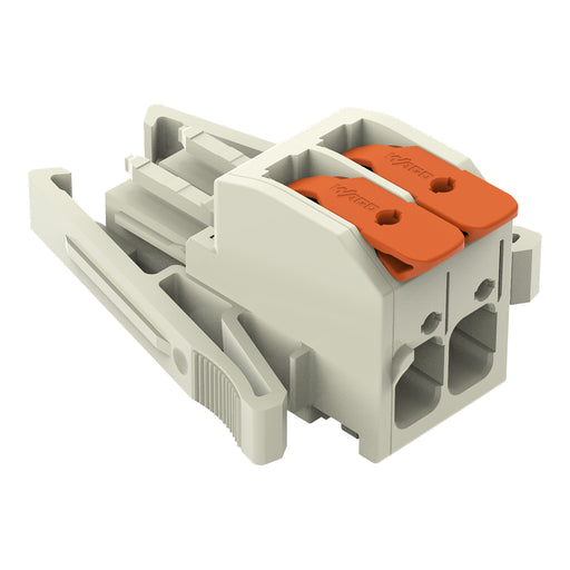 WAGO GmbH & Co. KG - Ein- und mehrpolige Klemmenleiste 1-Leiter-Federleiste 831-1102/037-000 Push-inCAGECLAMP,lgr − 24 Stück
