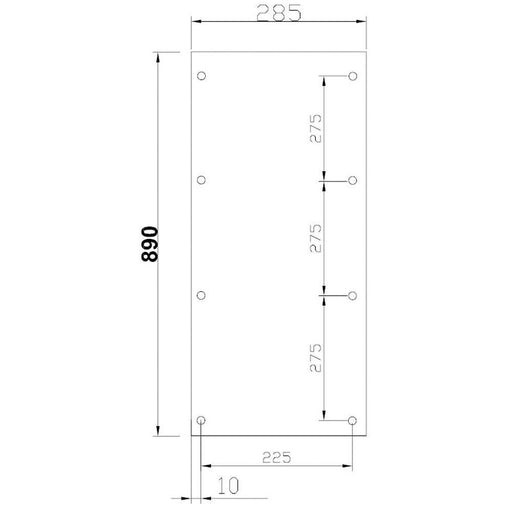GSAB Elektrotechnik - Montageplatte für Verteilergehäuse 1/3-Montageplatte 2M1-3-1000 für 2S1300