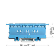 WAGO - Zubehör/Ersatzteile für Klemmen Befestigungsadapter 221-510/000-006 blau − 10 Stück