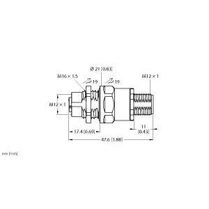 Turck - Zubehör/Ersatzteile für Niederspannungs-Schalttechnik Wanddurchführung AD-FK3PS-FS3PS