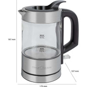 PROFICOOK - Wasserkocher Glas-Wasserkocher PC-WKS 1228 G inox 0,5L