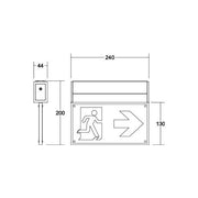 Brumberg Leuchten - Sicherheitsleuchte LED-Rettungszeichenleuchte 79230264 mit Piktogramm, 3/8h
