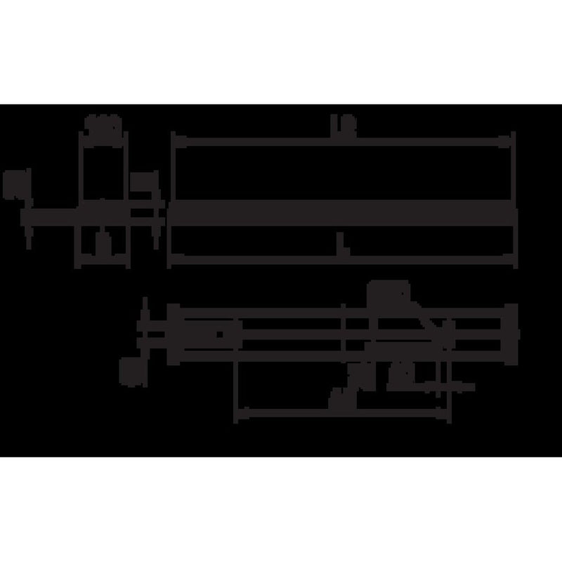 Ridi-Leuchten - Decken-/Wandleuchte LED-Wannenleuchte WL-R2X115/30ND-P-SET halbrund prism.Wanne