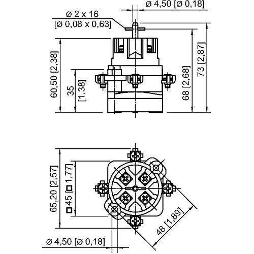 Stahl - Steuerschalter Steuerschalter 128250 16 A − 1 Stück