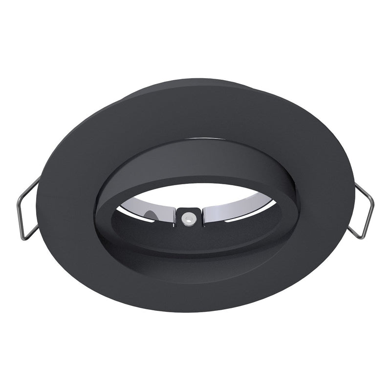 EVN Lichttechnik - Downlight/Strahler/Flutlicht Einbauring rund o. Fassung 830009 schwenkbar, schwarz